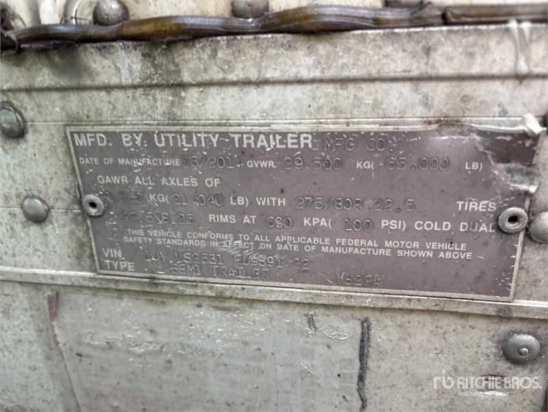 Utility VS2RA 53 ft x 102 in T/A Refrigerated Trailer