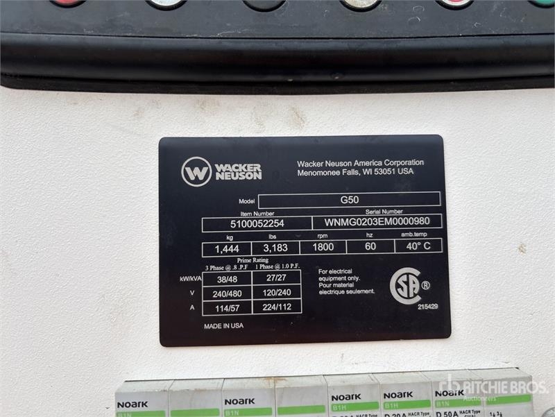 Groupe électrogène Wacker Neuson G50T4F 38 kW Mobile Generator Set — occasion 2022