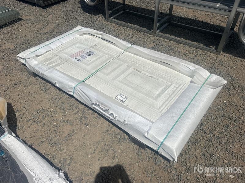 6.89 ft x 3.38 ft White Steel Security Door with F