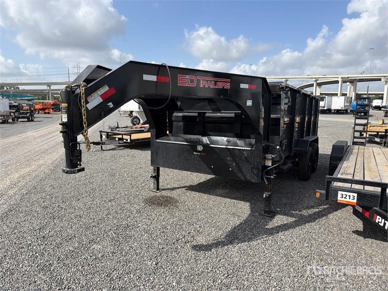 ED 14 ft 7 in T/A Gooseneck Dump Utility Trailer