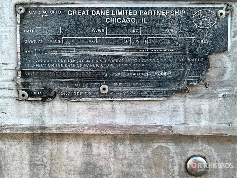Great Dane 48 ft x 102 in T/A Van Trailer