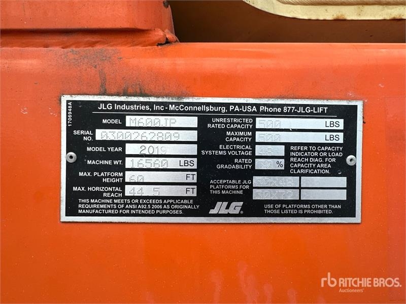 Nacelle articulée JLG M600JP — occasion 2019