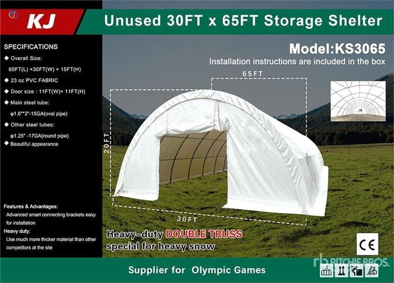 Hangar KJ KS3065 30 ft x 65 ft Storage Building (Unused) — occasion 2027