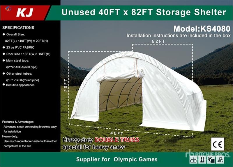 Hangar KJ KS4080 40 ft x 82 ft Storage Building (Unused) — occasion 2027