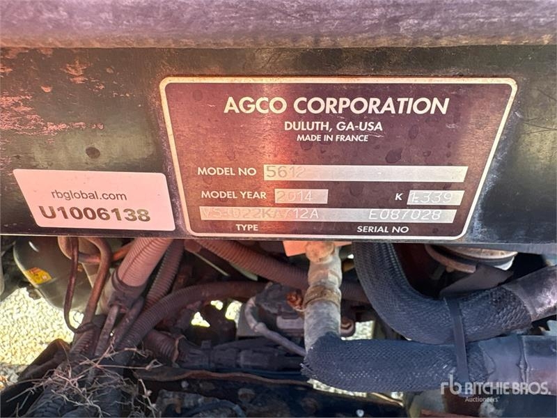 Tracteur agricole Massey Ferguson 5612 — occasion 2014, 999 h
