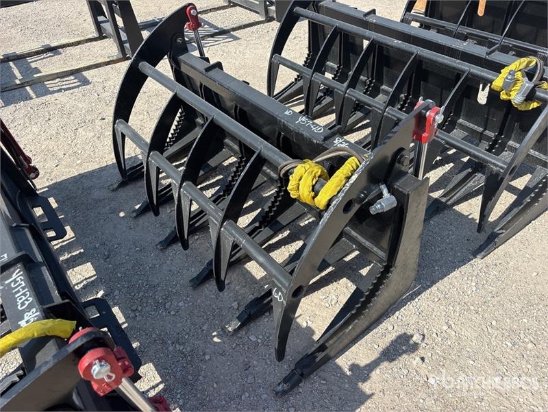 Faneur Mid-State 60 in E-Series Skid Steer Root Rake (Unu — occasion
