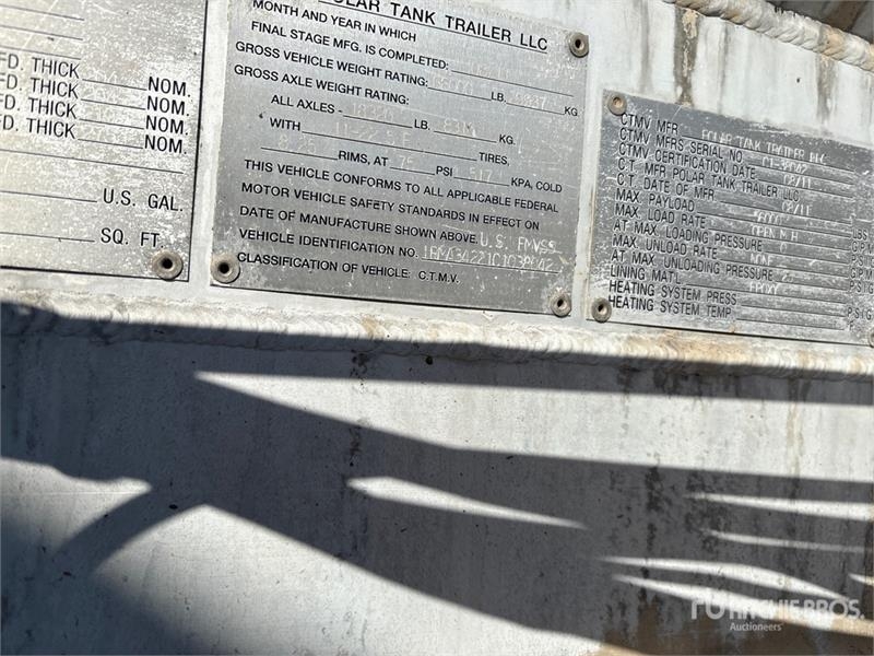 Remorque citerne Polar Tank 8400 gal T/A Tanker — occasion 2012