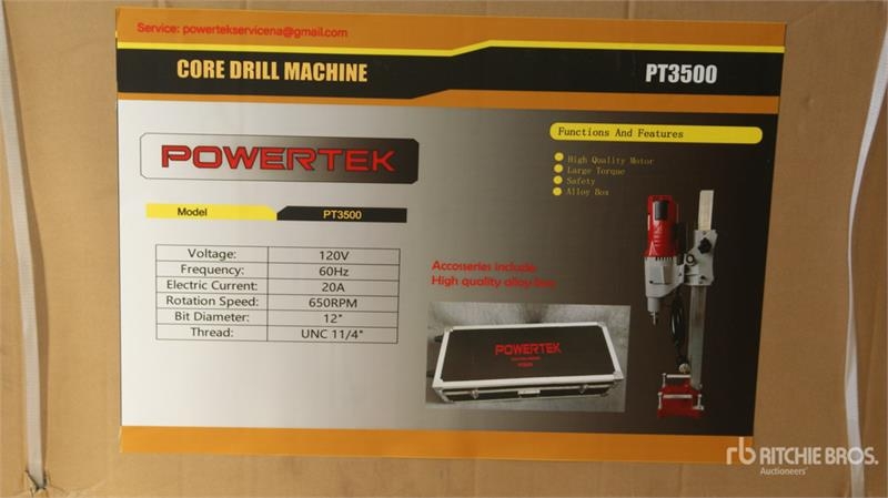 Foreuse Powertek PT3500 Core Drill (Unused) — occasion 2026