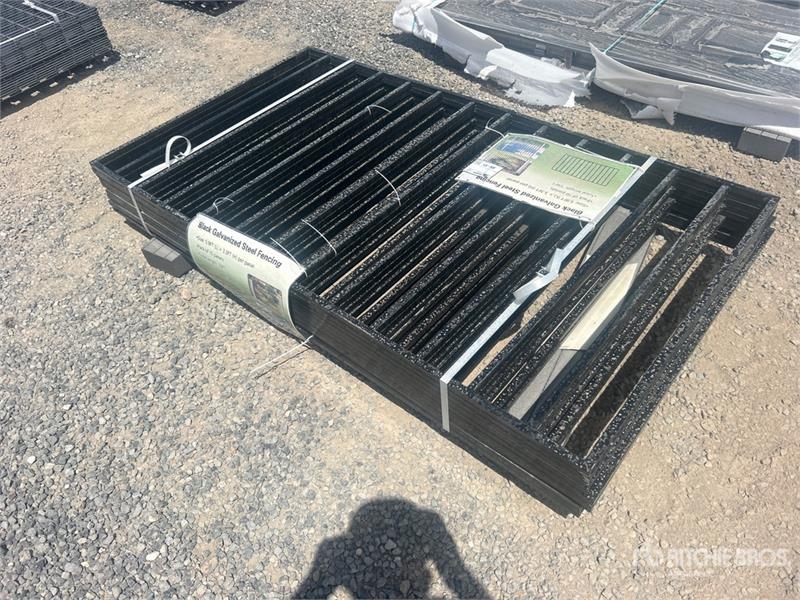 Quantity of (10) 5.9 ft x 3.3 ft Black Galvanized