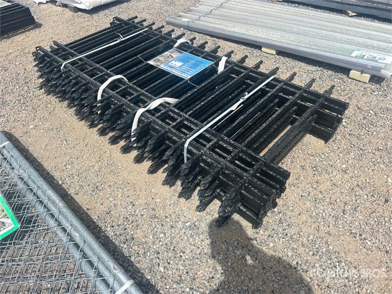 Quantity of (10) 7.9 ft x 3.3 ft Black Galvanized