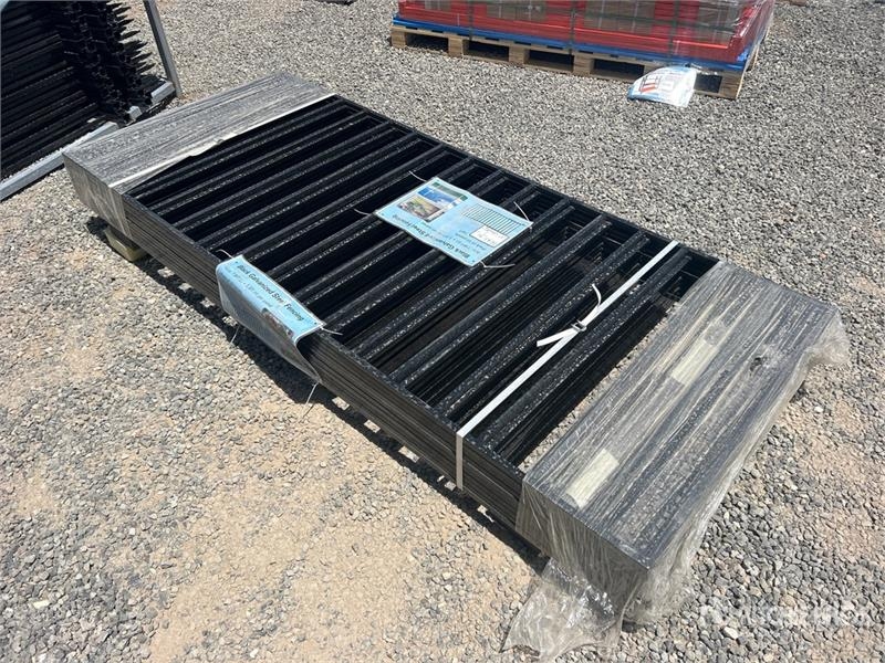 Quantity of (10) 7.9 ft x 3.3 ft Black Galvanized