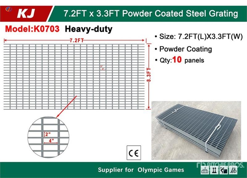 Palan et treuil Quantity of (10) KJ K0703 3 ft x 7 ft Steel Grati — occasion 2026