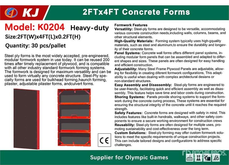 Centrale à béton Quantity of (30) KJ K0204 2 ft x 4 ft Steel Frame — occasion 2026