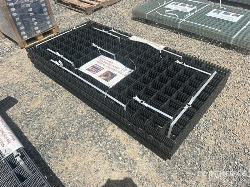 Quantity of (40) 36 In x 72 In Black Metal Rail Pa