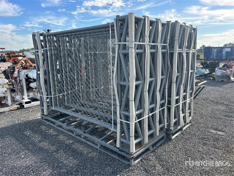 Quantity of (6) 16 ft x 6 ft Powder Coated Bi-Part