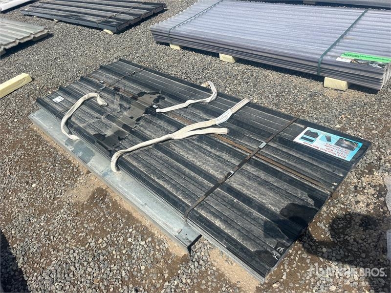Quantity of (70) 8 ft x 3 ft Metal Roof Corrugated