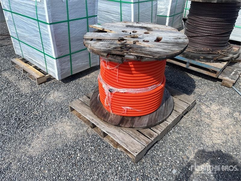 Reel of Orange Corrugated HDPE Electrical Conduit