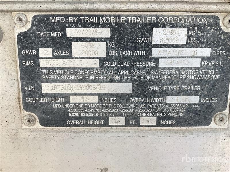 Trailmobile 53 ft x 102 in T/A Refrigerated Trailer