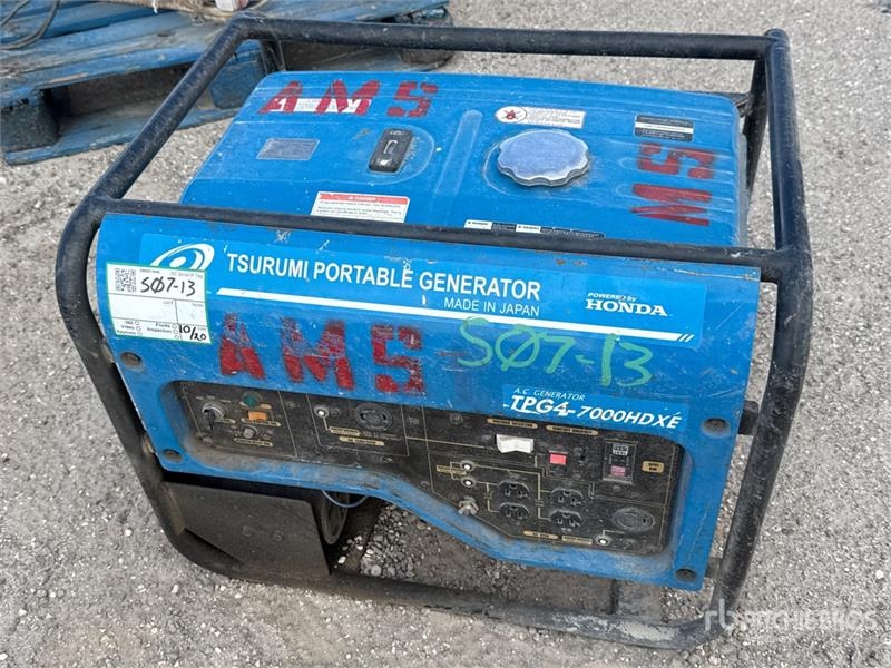 Groupe électrogène Tsurumi 6.8 kVA Generator Set — occasion