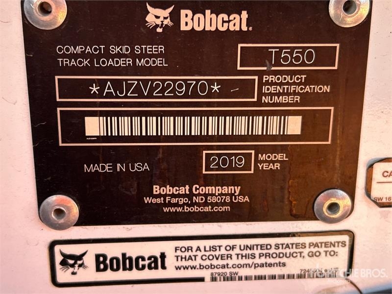 Chargeuse compacte Bobcat T550 — occasion 2019, 2 662 h