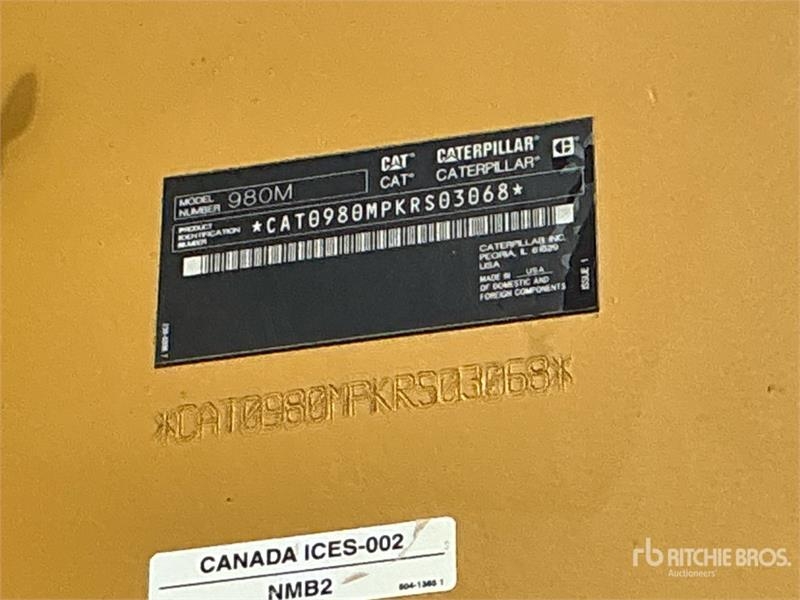Chargeuse sur pneus Caterpillar 980M — occasion 2018, 22 570 h