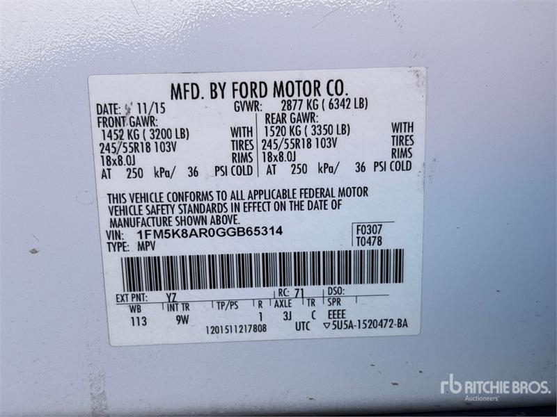 Voiture Ford Explorer — occasion 2016, 145 672 h