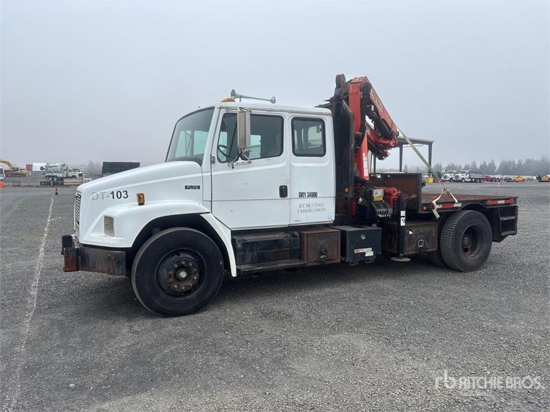 Camion plateau grue Freightliner F70 — occasion 1996