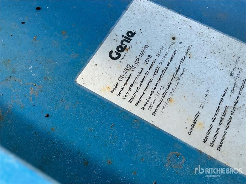 Nacelle à ciseaux Genie GS-2632 — occasion 2018