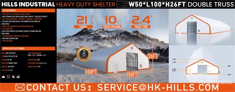 Hangar HIlls Industrial 1005026 50 ft x 100 ft x 26 ft St — occasion 2026