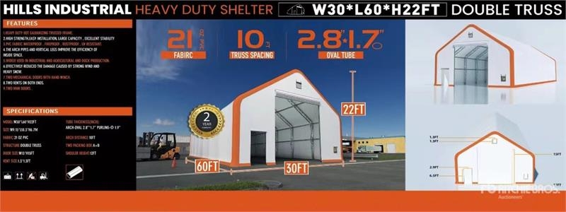 Hangar HIlls Industrial 603022 30 ft x 60 ft x 22 ft Stor — occasion 2026