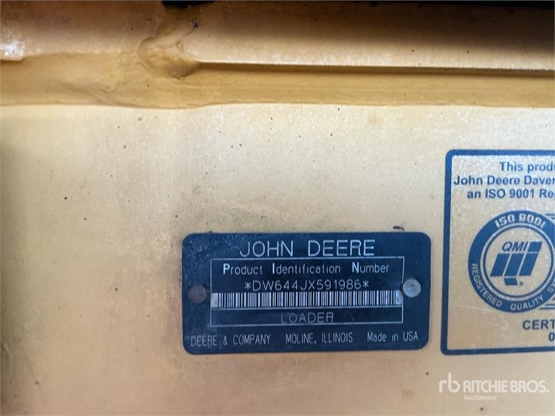 Chargeuse sur pneus John Deere 644J — occasion 2004, 16 465 h