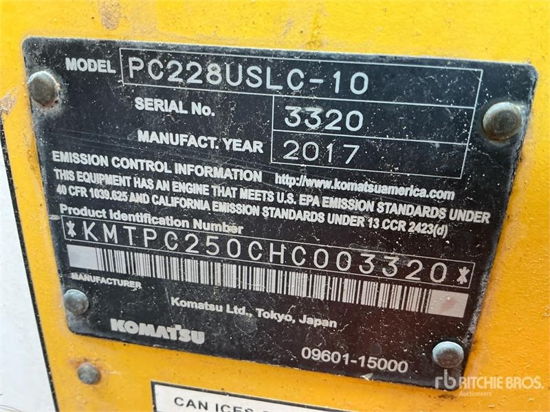 Pelle sur chenilles Komatsu PC228USLC-10 Tracked — occasion 2017, 8 287 h