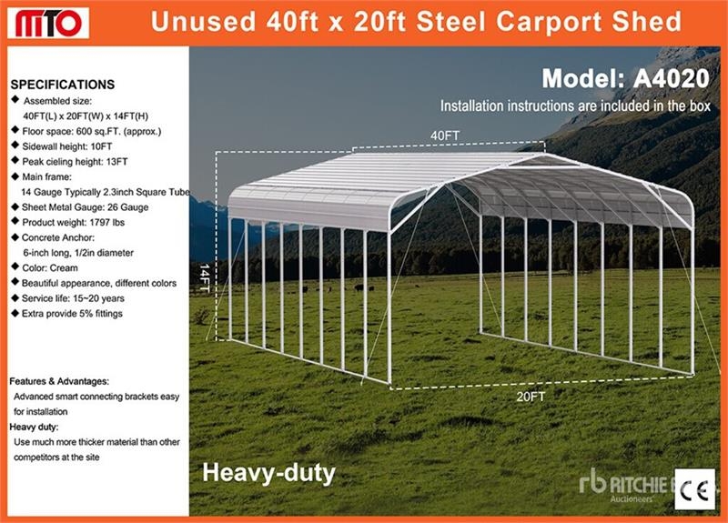 Hangar MTO A4020 20 ft x 40 ft (Unused) — occasion 2026