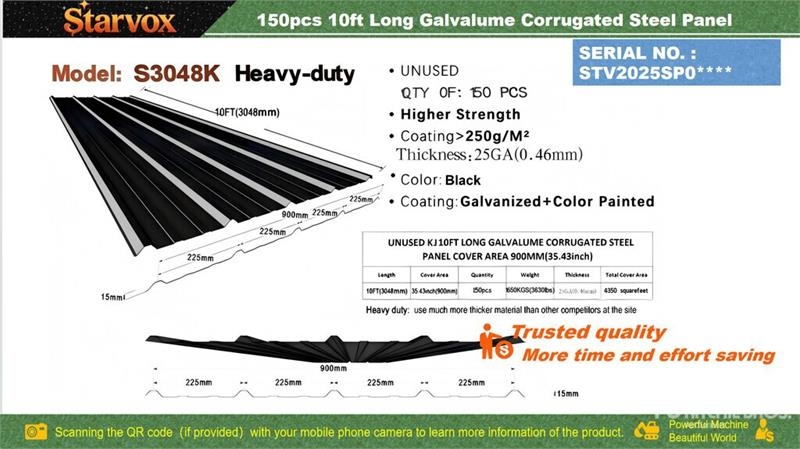 Palan et treuil Quantity of (150) STARVOX S3048K 35 in x 10 ft Ga — occasion 2026