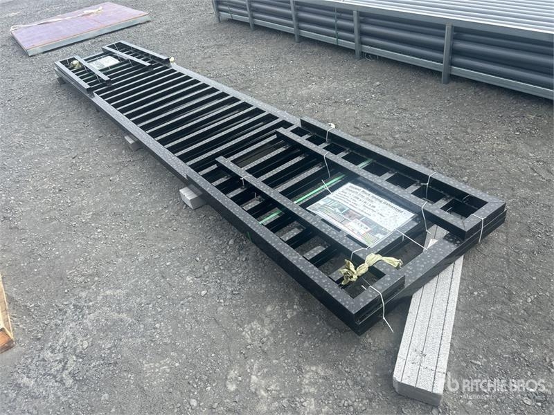 Quantity of (4) 32 ft x 3 ft Wrought Iron Black Sl