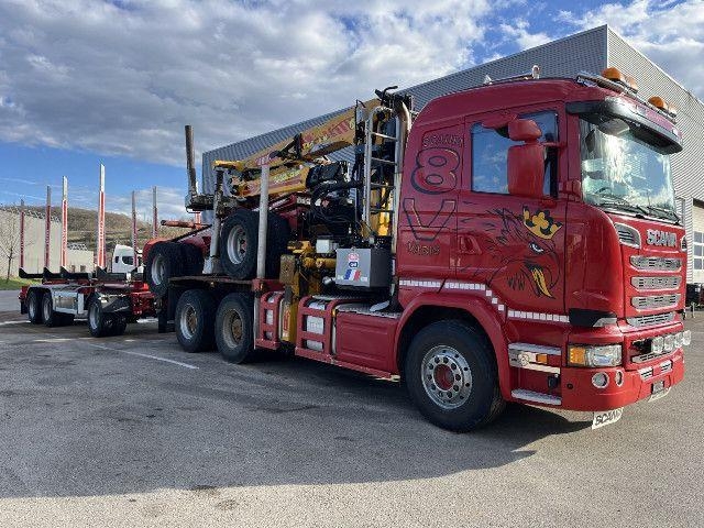 Scania porteur + grue AR cabine