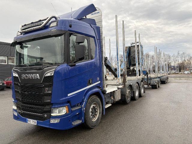 Camion grumier Scania R580 8x4/4 + PV+ Nosturi — occasion 2021