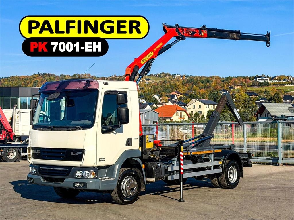 Camion ampliroll DAF LF 45.220 ABROLLKIPPER + PALFINGER PK 7001 FUNK — occasion 2008
