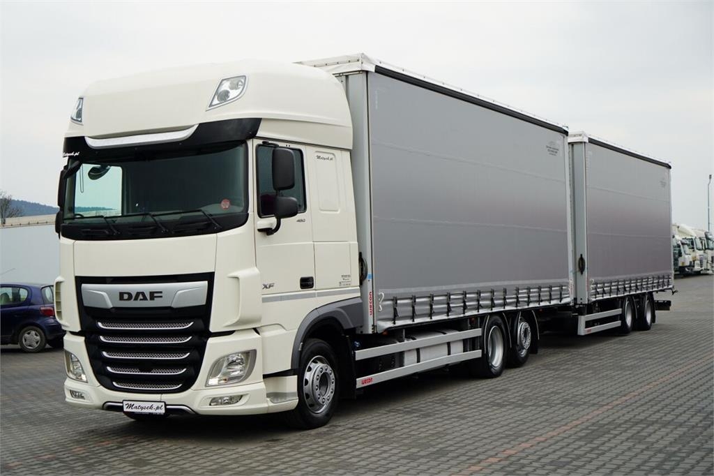 DAF XF 480 / ZESTAW TANDEM / SSC / OŚ PODNOSZONA / PRZ
