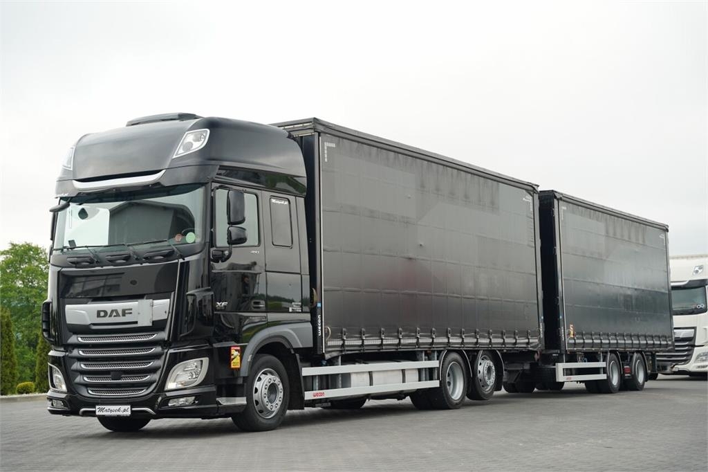 DAF XF 480 / ZESTAW TANDEM 120 M3 / PRZEJAZDOWY / I-PA