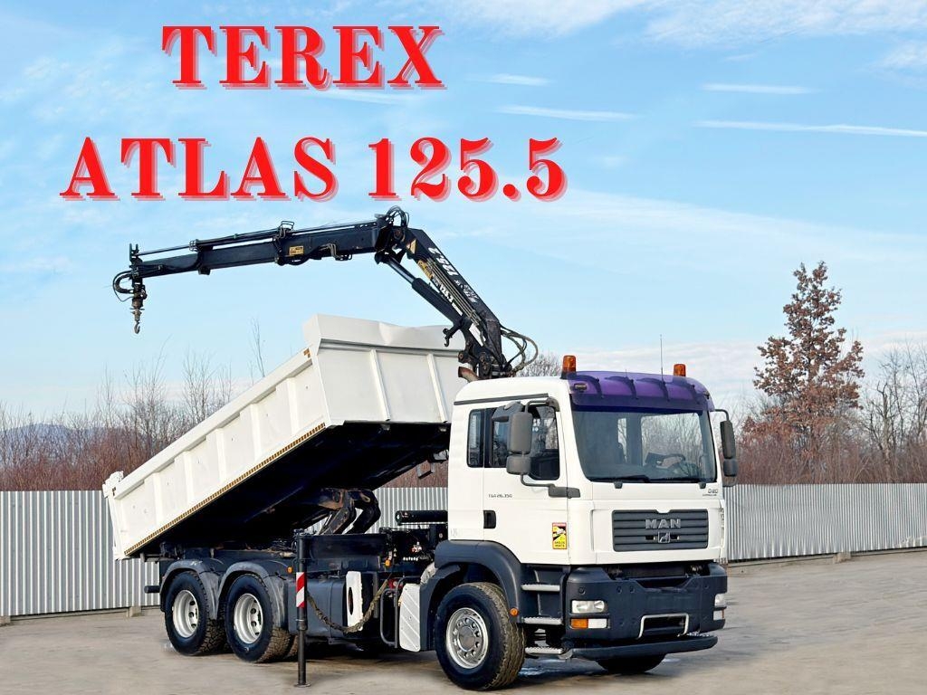 MAN TGA 26.350 * KIPPER 4,90m + TEREX ATLAS * 6x4 *