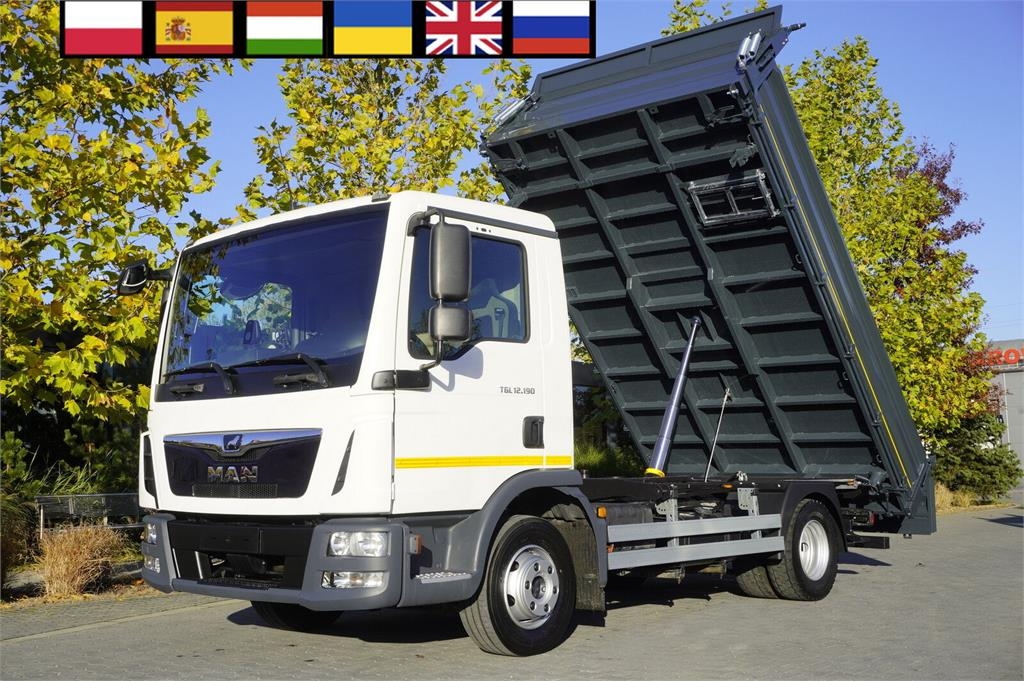 Camion benne MAN TGL 12.190 / 3-way tipper / 100 tho. km — occasion 2021