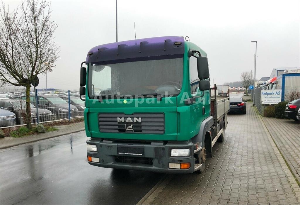 MAN TGL 8.180 Flatbed + Crane Hiab 055