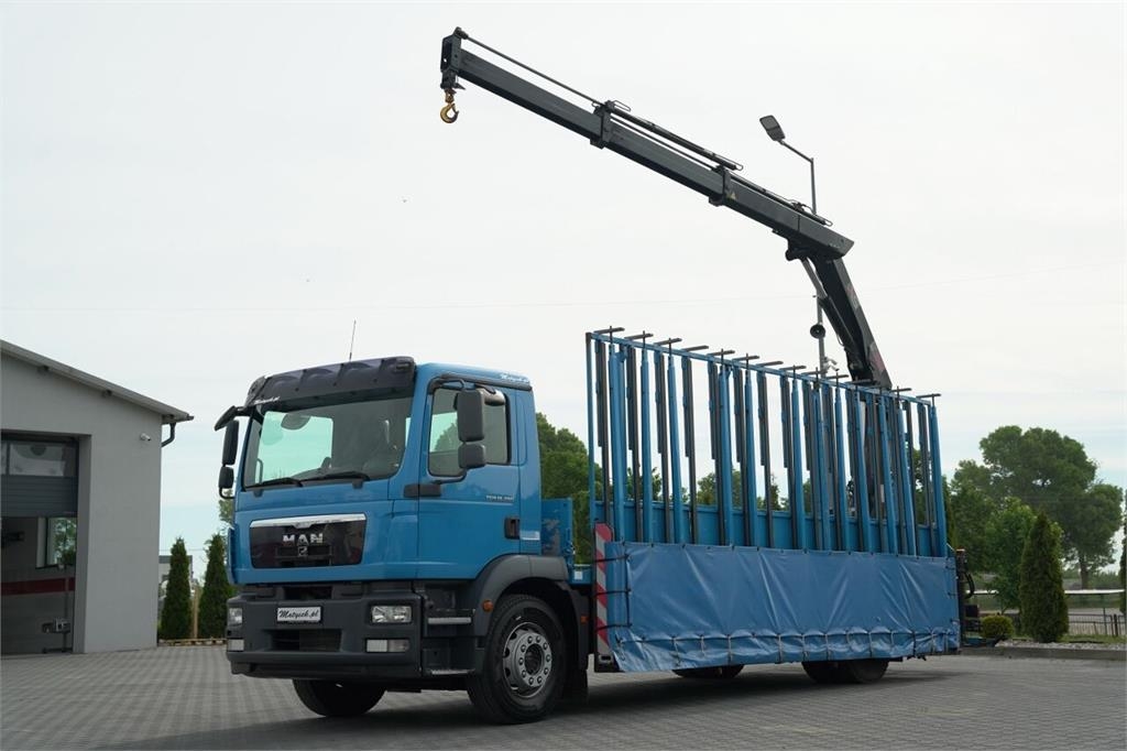 MAN TGM 18.290 / 4X2 / DO PRZEWOZU SZKŁA / HDS HIAB 12