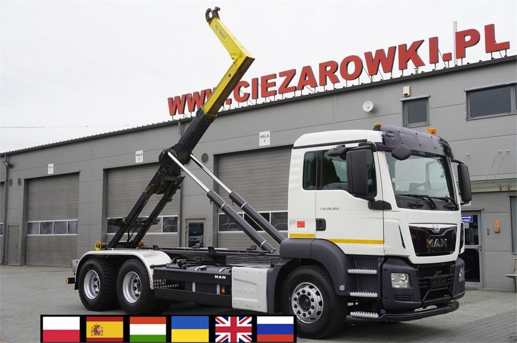 Camion ampliroll MAN TGS 26.360 6x4 BB / 160 tho. km / Palfinger hookli — occasion 2016