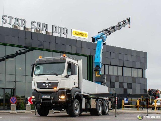 Camion plateau MAN TGS 28.540 6x4x4 Palfinger PK 50002 EH Cran — occasion 2011