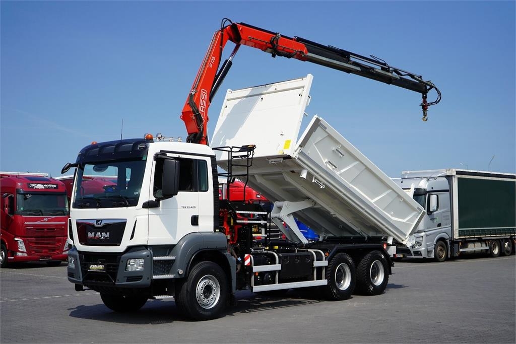 MAN TGS / 33.420 / E 6 / WYWROTKA + HDS / FASSI F 175