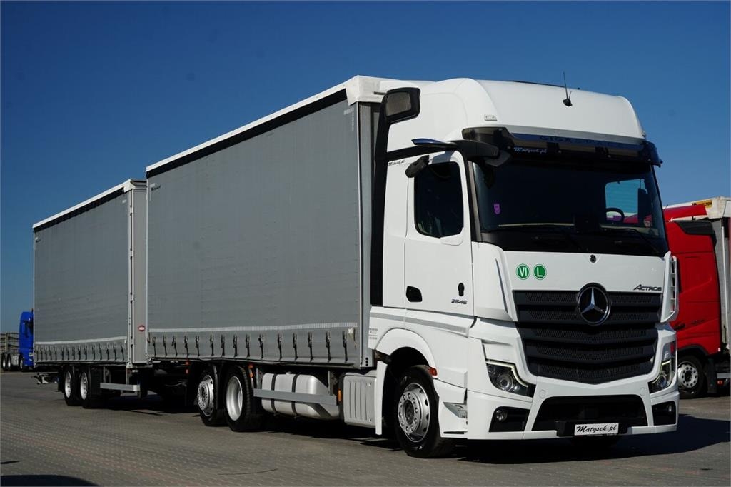 Mercedes-Benz ACTROS 2545 / ZESTAW TANDEM 120 M3 / PRZEJAZDOWY /