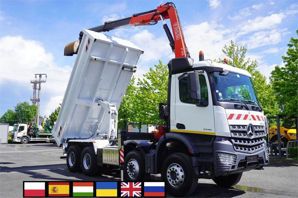 Mercedes-Benz Arocs 3236 8×4 / Crane Fassi F155A.0.22 / remote c