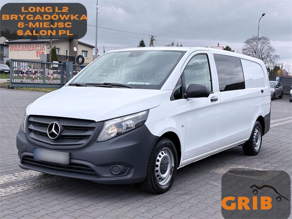 Mercedes-Benz Vito Long L2 Maxi Brygadówka Doka 6-miejsc Salon P